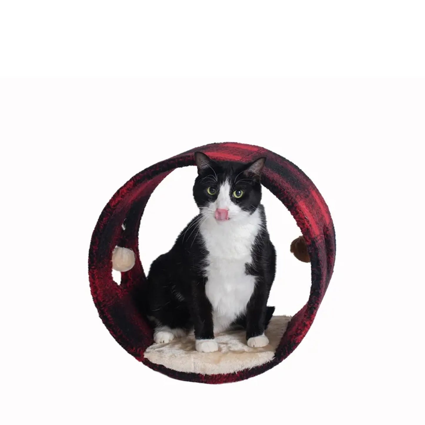 Armarkat Real Wood Cat Hideaway Tunnel, Scotch Plaid - Your Pet Connection