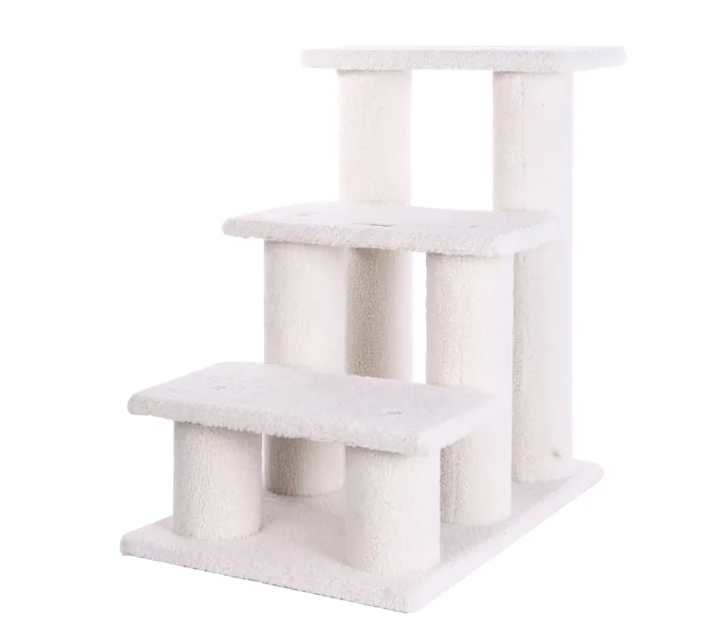 Real Wood 3 Step Cat Step Stairs Ramp, 25" Dogs Climber - Your Pet Connection