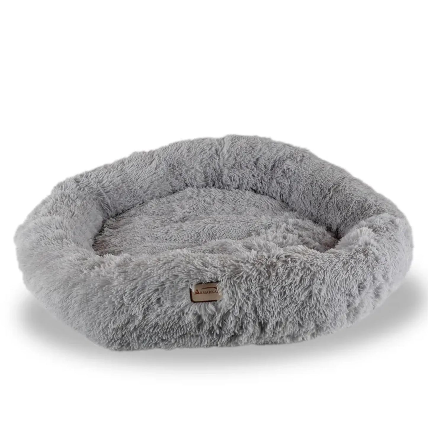 Armarkat Extra Large, Fluffy Gray Round Cat Bed - C71NHS - Your Pet Connection