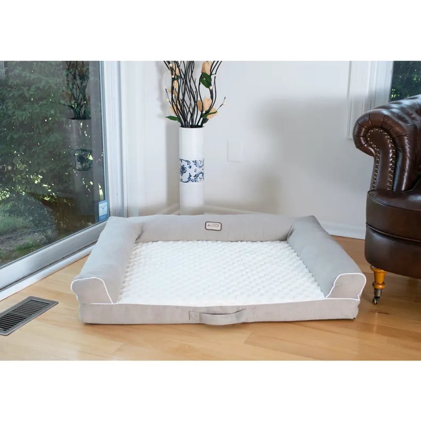 Armarkat D07B Medium Bolstered Pet Bed Cushion W Memory Foam - Your Pet Connection