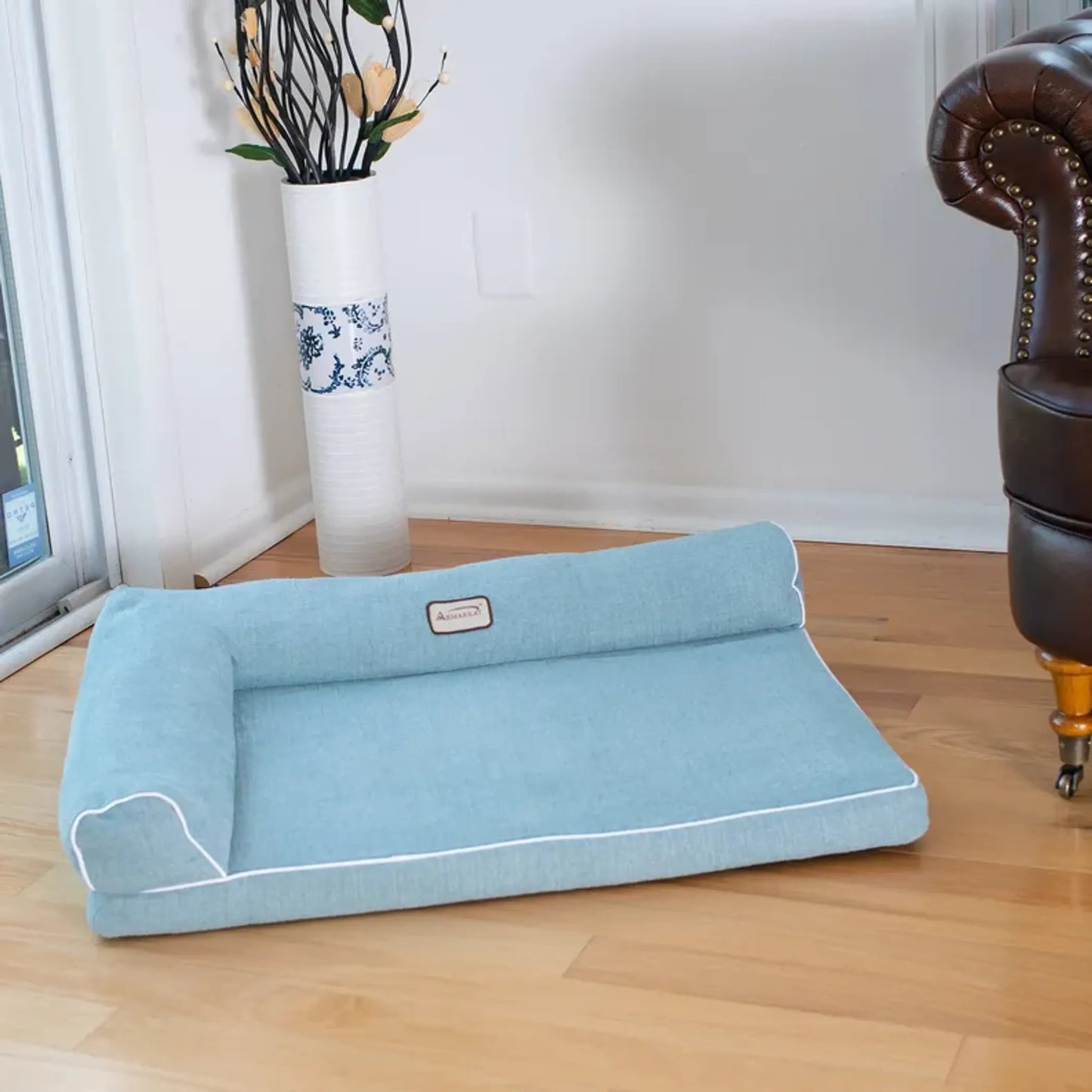 Armarkat Medium Bolstered Pet Bed Poly Fill Dog Cushion - Your Pet Connection