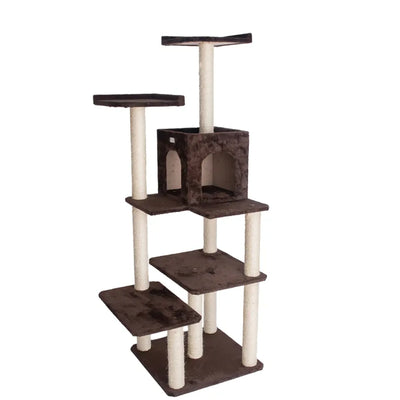 GleePet 66-Inch Cat Tree Real Wood Cat Climber W 4 Levels - Your Pet Connection