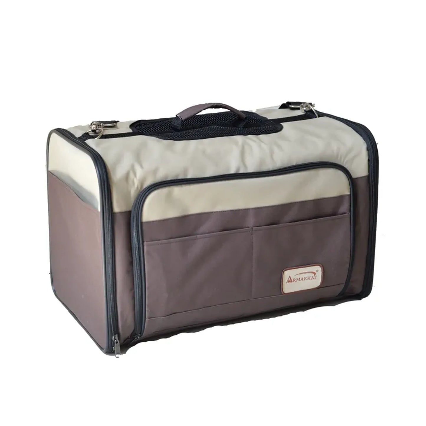AeroMark Armarkat Pet Carrier Beige Chocolate