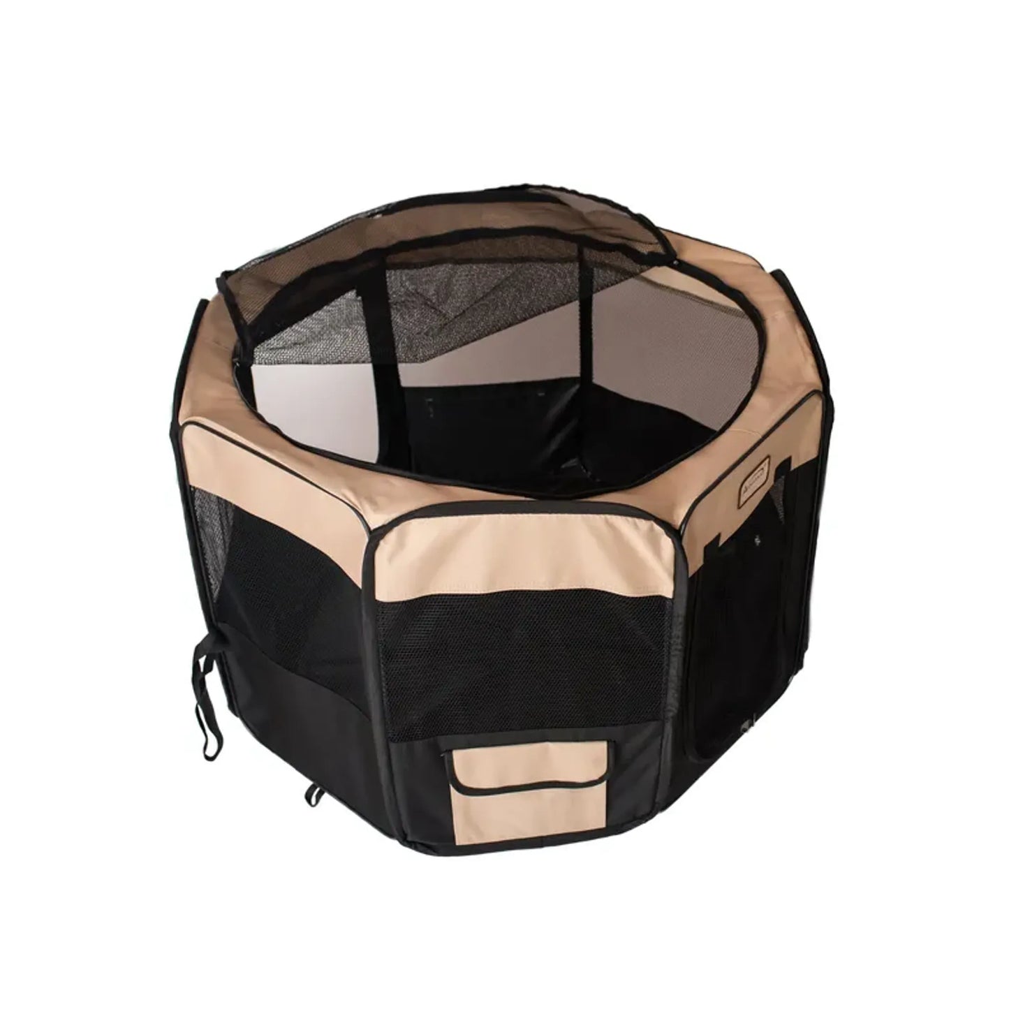 Armarkat PP003BGE-M Portable Pet Playpen In Bk and Bge Combo - Your Pet Connection