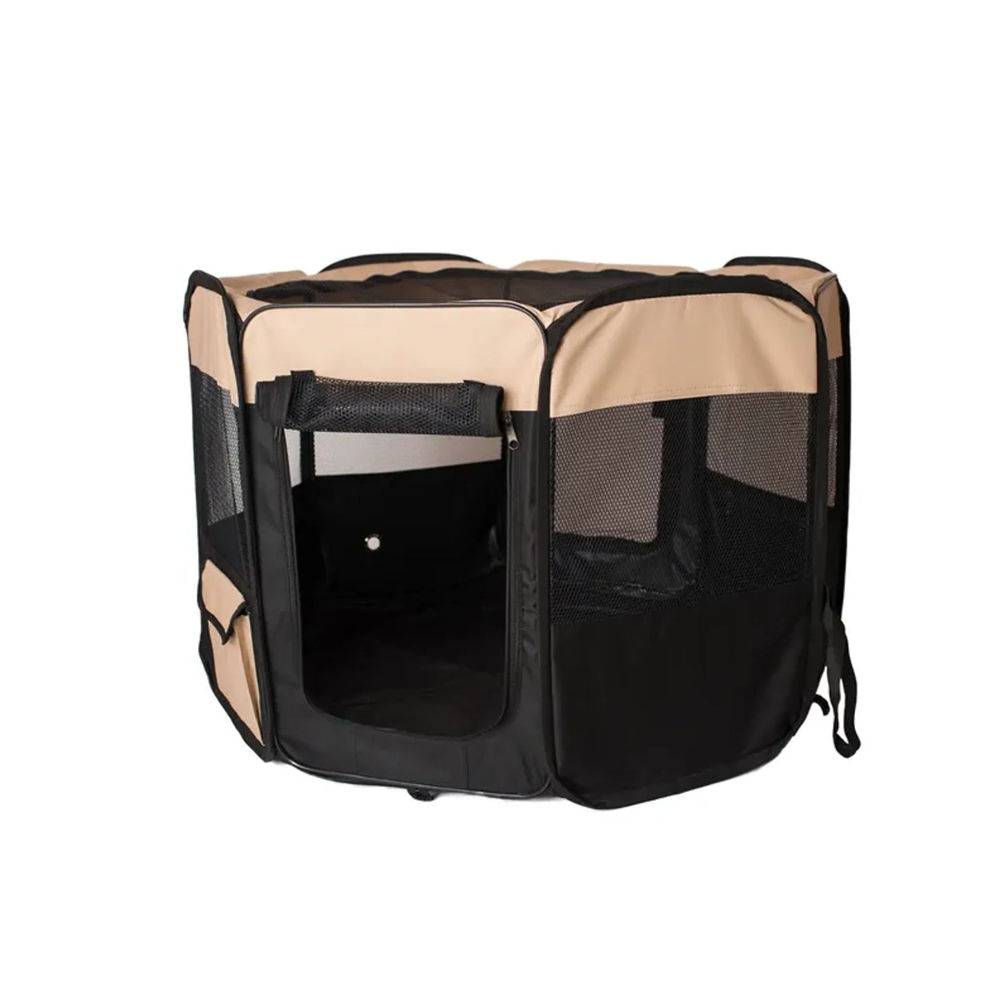 Armarkat PP003BGE-M Portable Pet Playpen In Bk and Bge Combo - Your Pet Connection