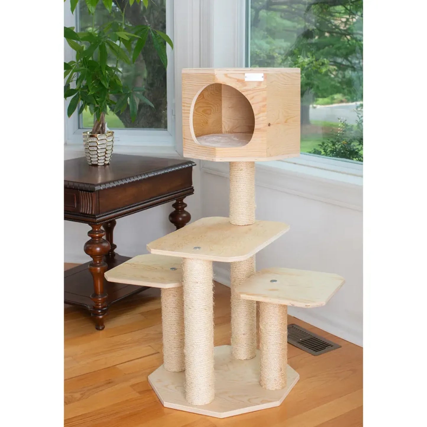 Armarkat Premium Scots Pine, Solid Wood Cat Tree 46" Tall - Your Pet Connection