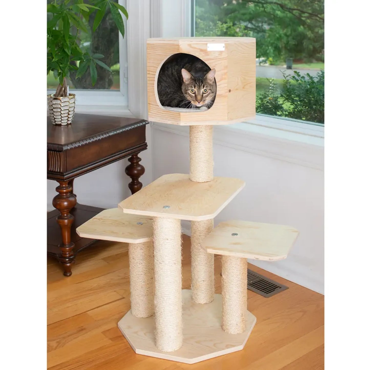 Armarkat Premium Scots Pine, Solid Wood Cat Tree 46" Tall - Your Pet Connection