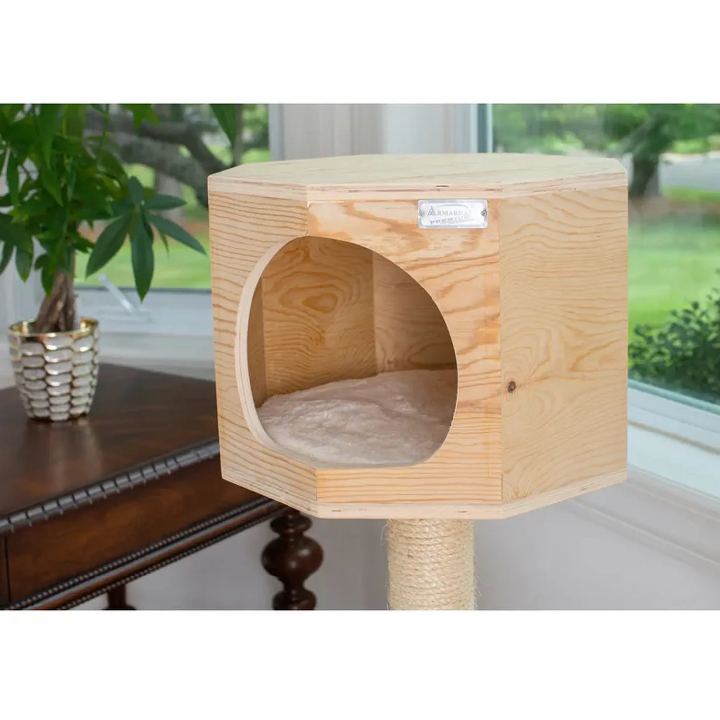 Armarkat Premium Scots Pine, Solid Wood Cat Tree 46" Tall - Your Pet Connection