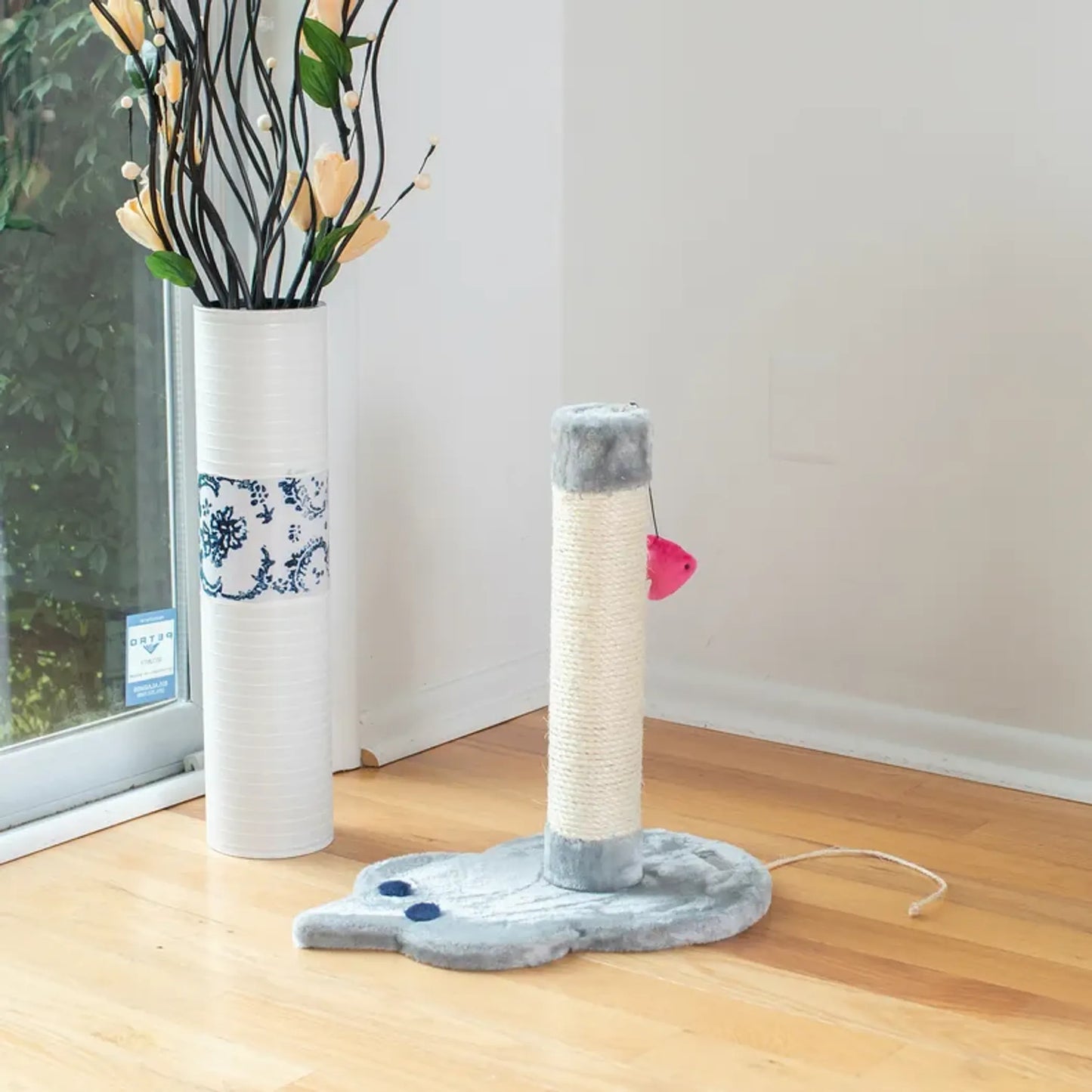Real Wood Mouse Shape Cat Scratcher Toy, Kitty Sisal Post - Your Pet Connection