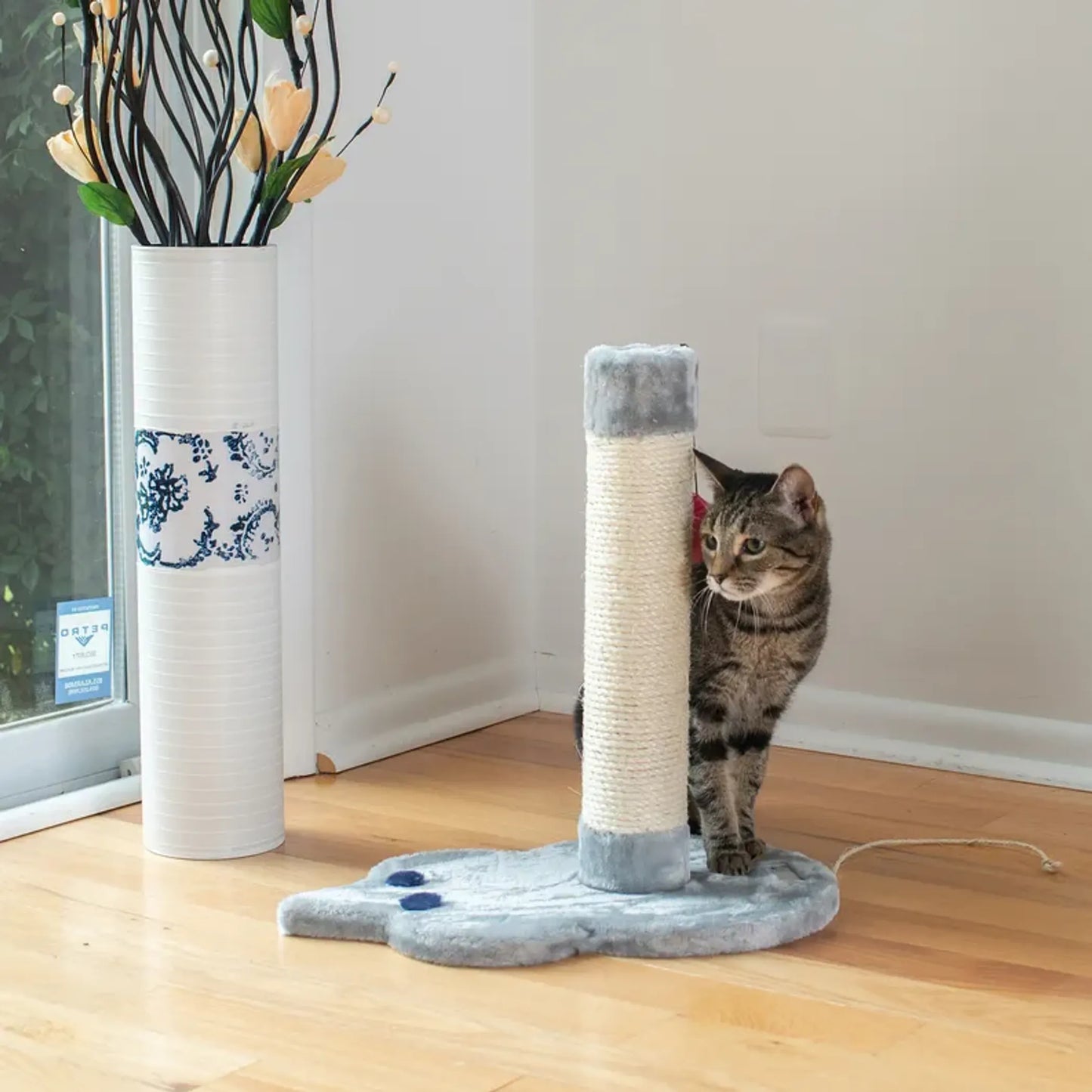 Real Wood Mouse Shape Cat Scratcher Toy, Kitty Sisal Post - Your Pet Connection