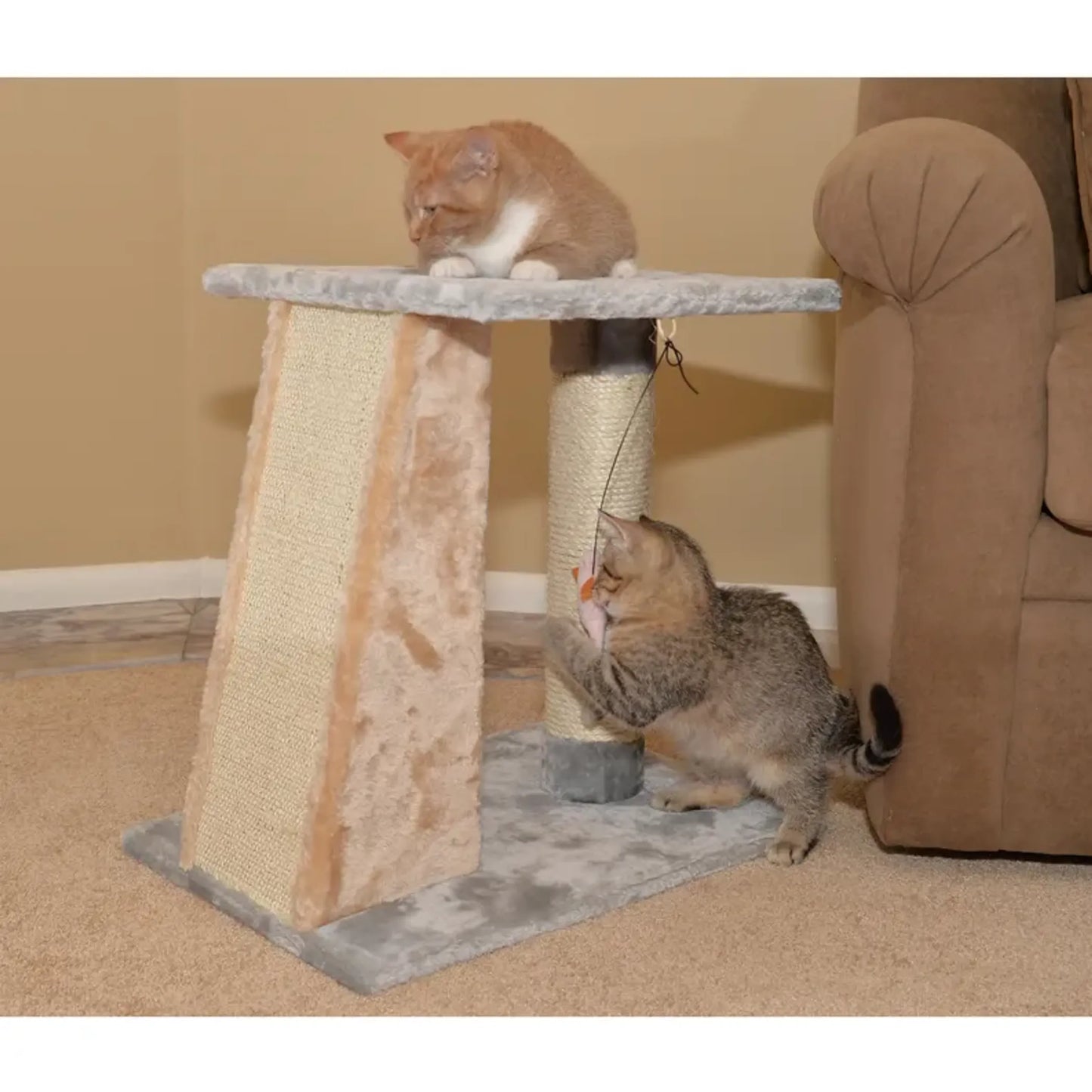 Armarkat 2 Level Platform Scratcher Real Wood Cat Post - Your Pet Connection