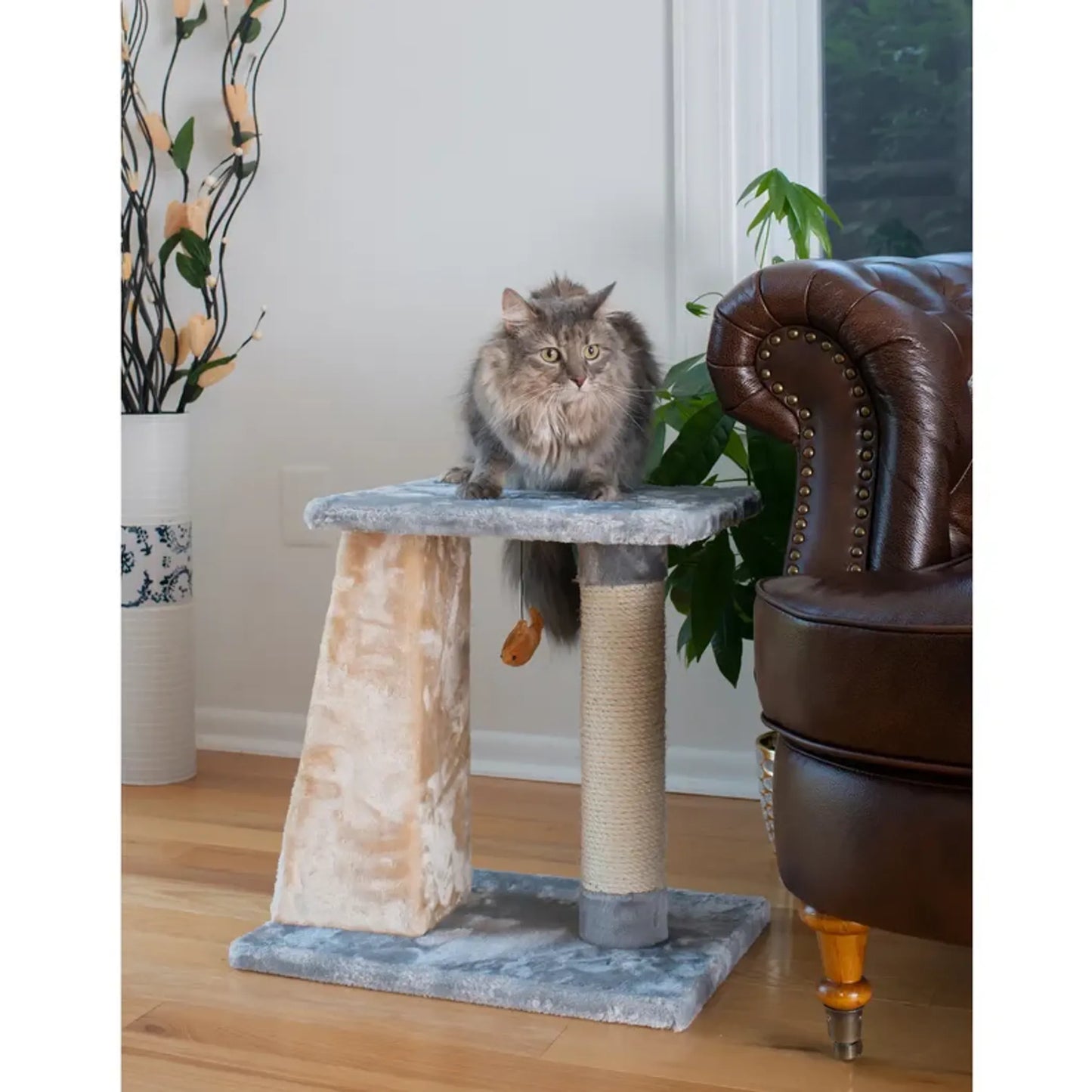 Armarkat 2 Level Platform Scratcher Real Wood Cat Post - Your Pet Connection
