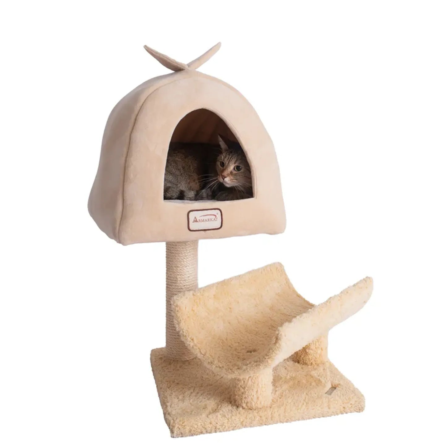 Armarkat X3007 Cat Condo, Real Wood Cat Scratching Post - Your Pet Connection