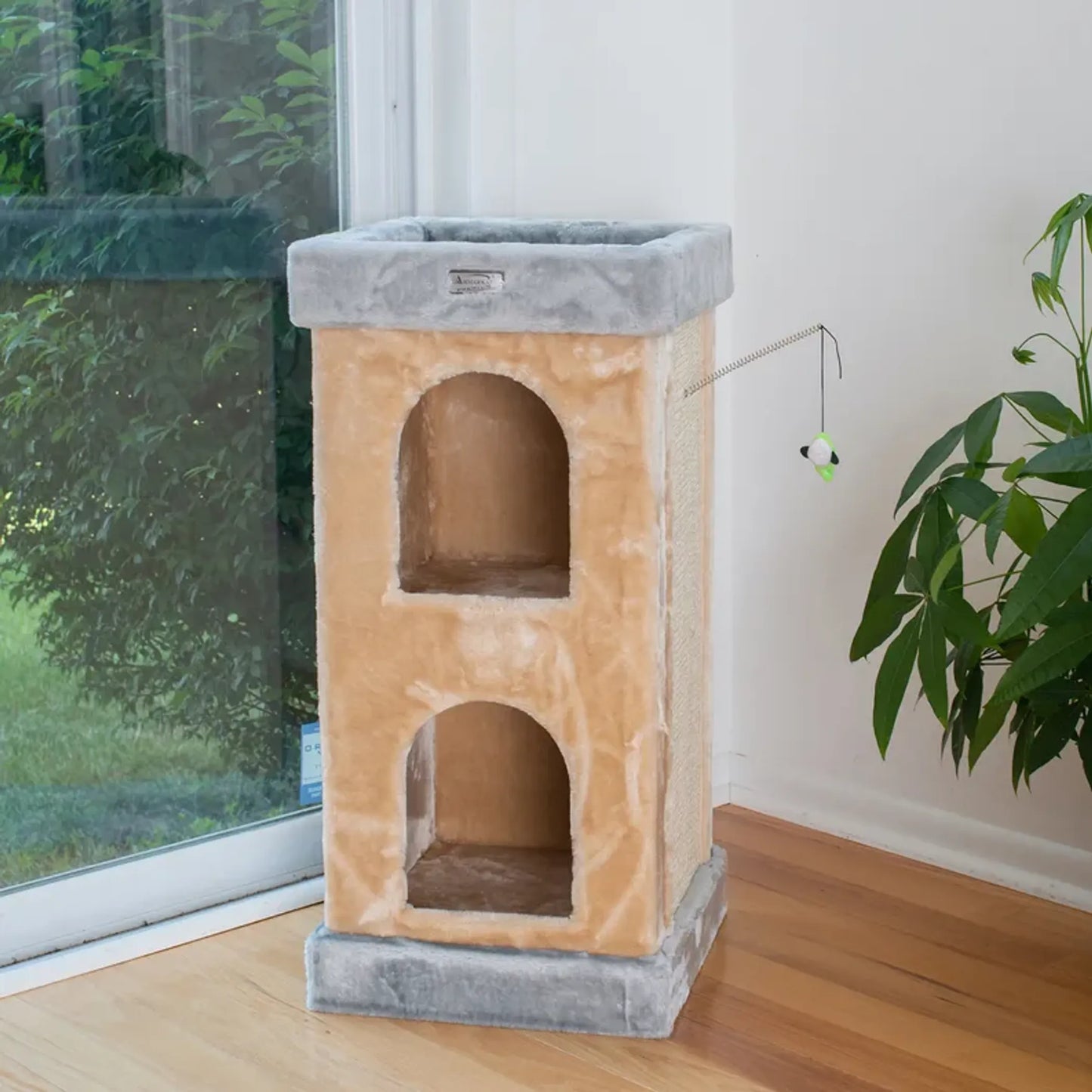 Armarkat Real Wood Double Condo Cat House With Carpet - Your Pet Connection