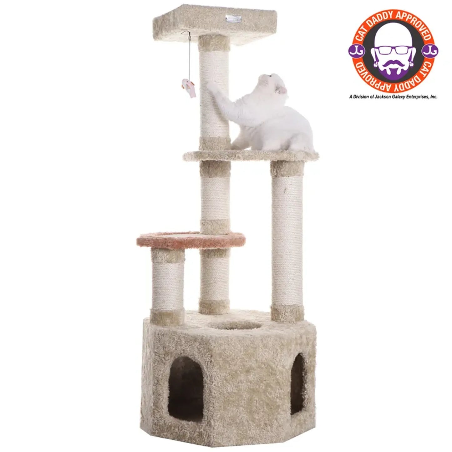 Armarkat X5703 Carpet Cat Furniture Real Wood Cat Condo - Your Pet Connection