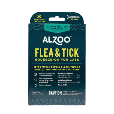 ALZOO Plant-Based Flea & Tick Repellent Squeeze-On Cat - Your Pet Connection