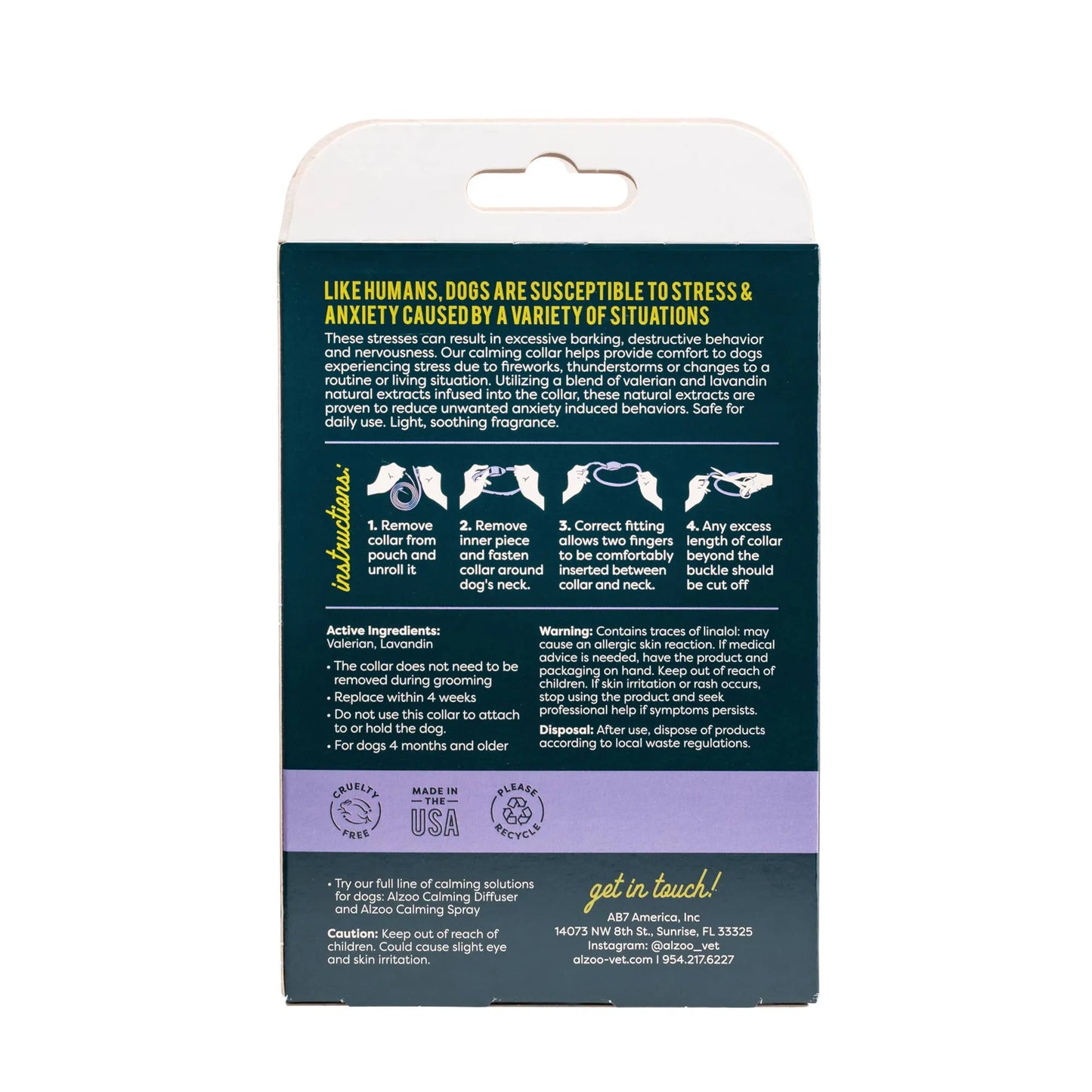 ALZOO Plant-Based Calming Collar for Dogs - Your Pet Connection