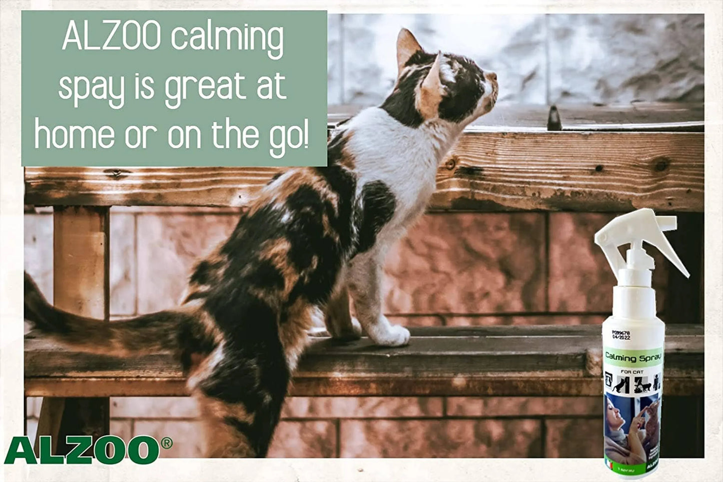 ALZOO Calming Spray for Cats 3.4 fl oz
