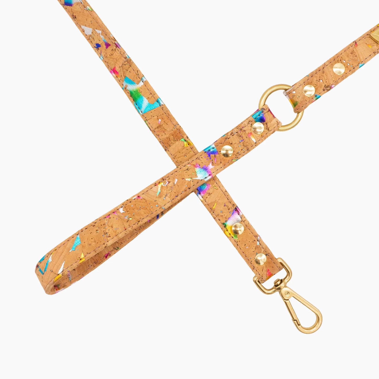 Rainbow Pride Cork Leather Leash - Your Pet Connection