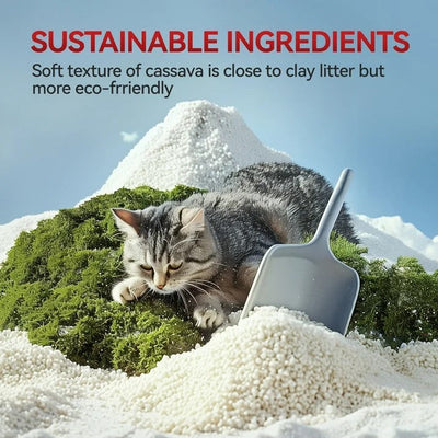 Cat Litter - Natural Cassava Grain Cat Litter, 4.5kg