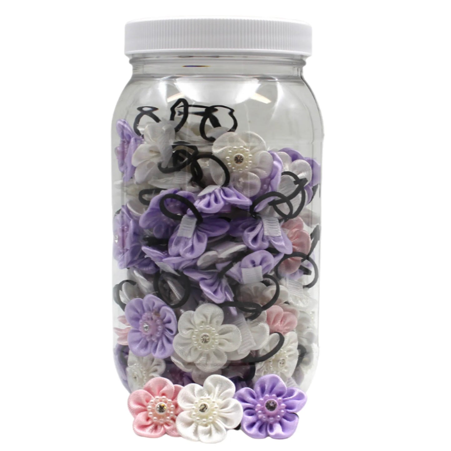 GD124 | 50-100 Flower Groomers Dinky Dog / Cat Bows in Jar|Pets Ribbons - Your Pet Connection