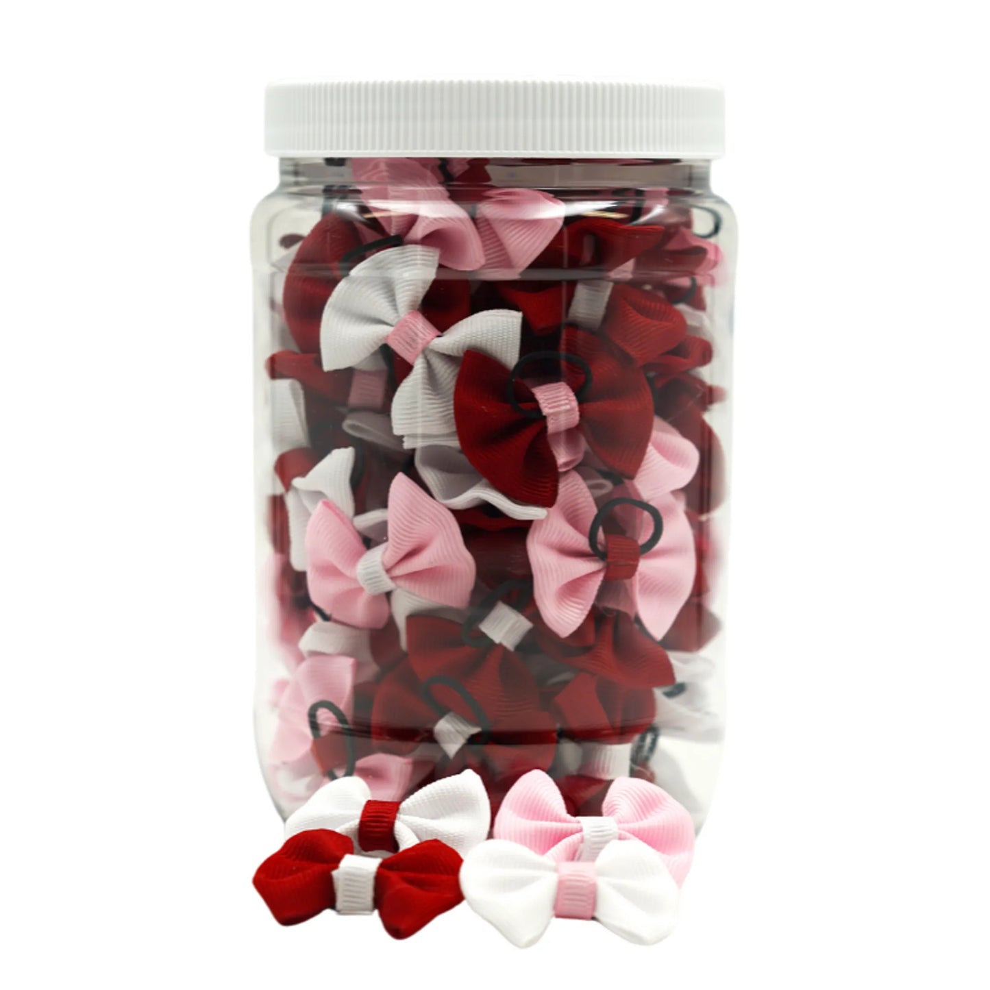 GG001 | 50-100 Valentine's Groomers Dinky Dog/ Cat Bows in Jar|Pets Ribbons - Your Pet Connection