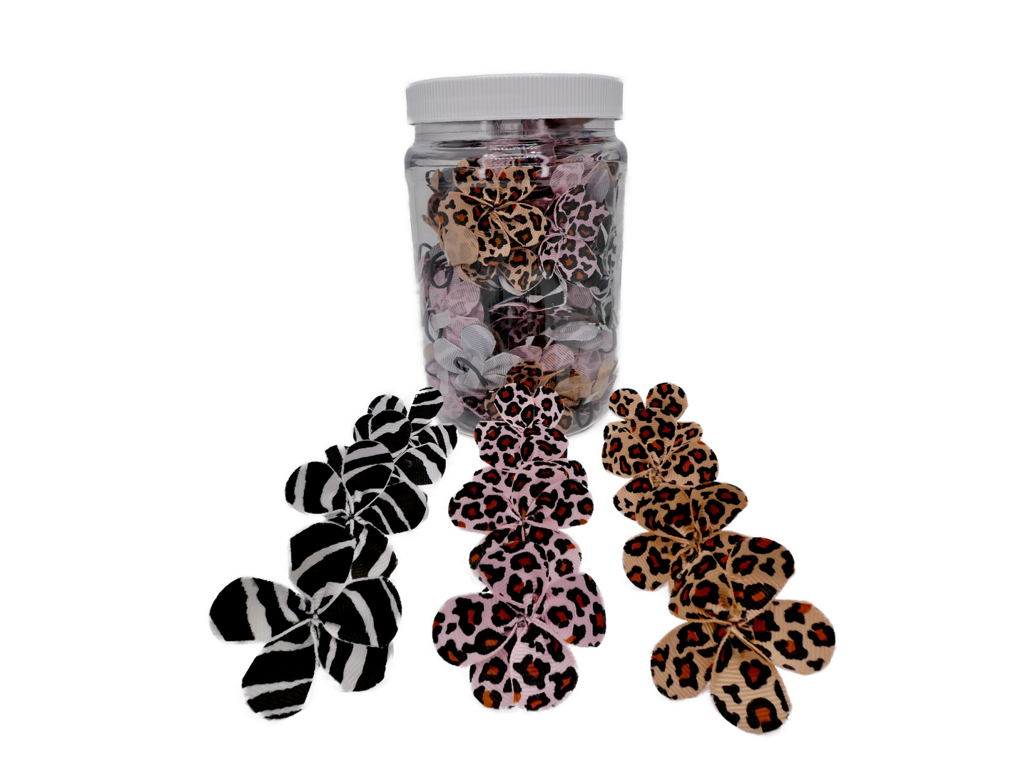 Pets Ribbons Chic Animal Print Flower Bows Medium