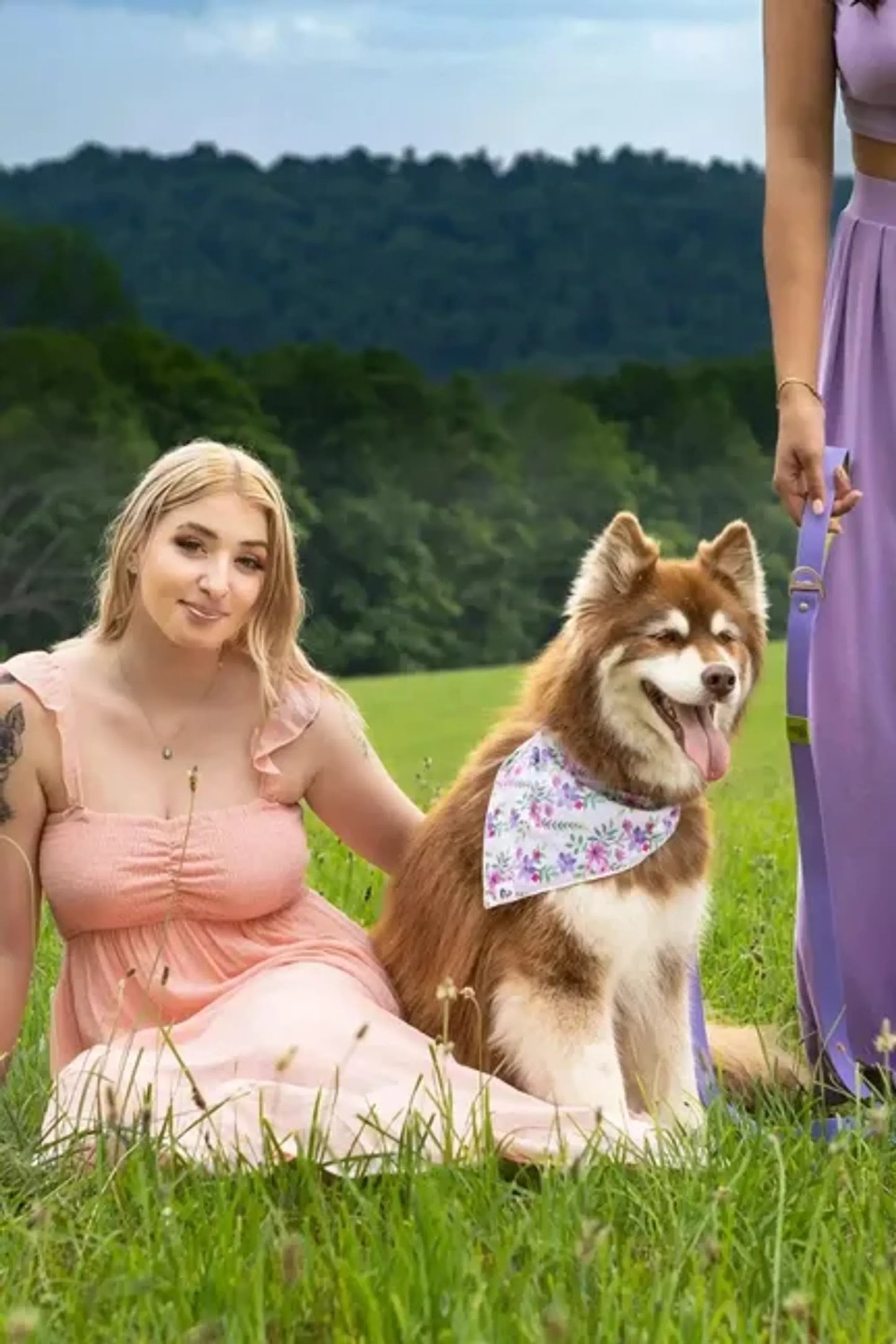 Wildflower Meadow Dog Bandana & Matching Keychain - Your Pet Connection