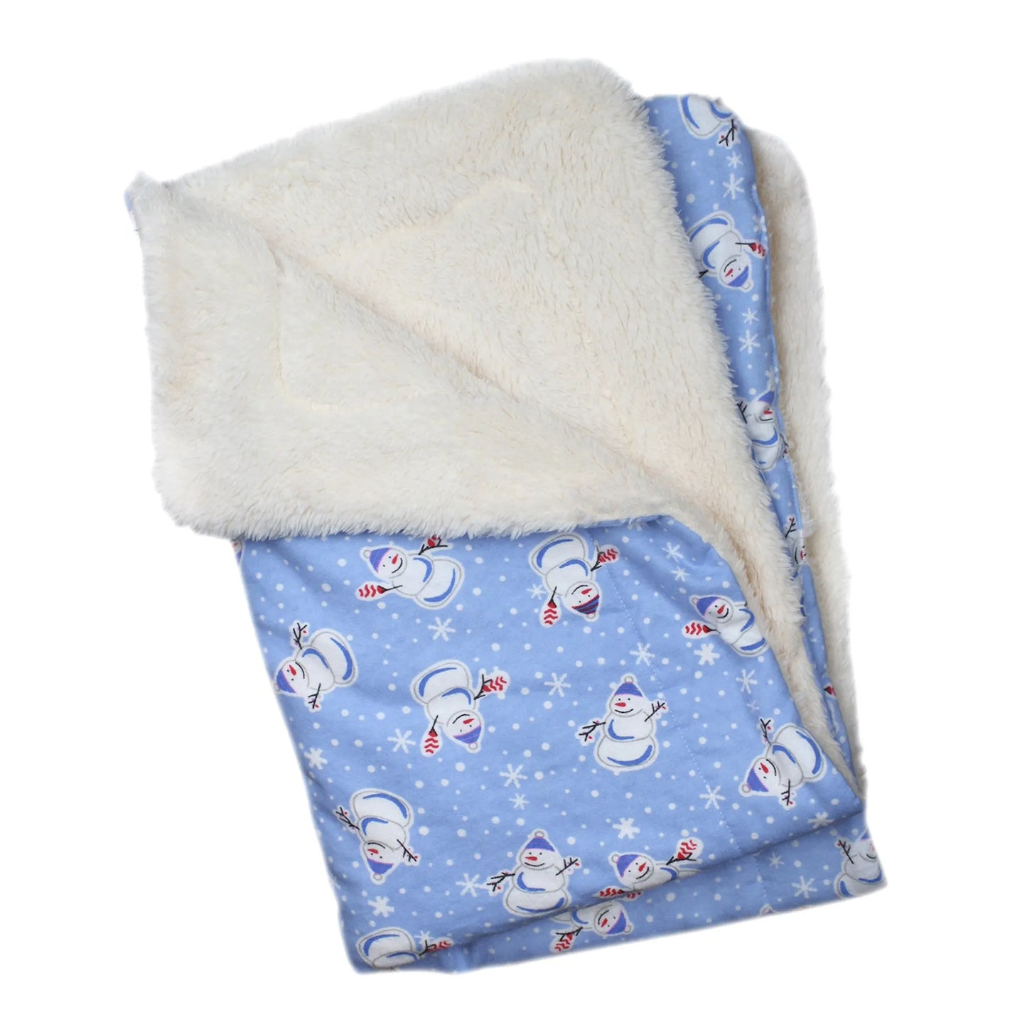 Snowman & Snowflakes Flannel/Ultra-Plush Blanket - Your Pet Connection