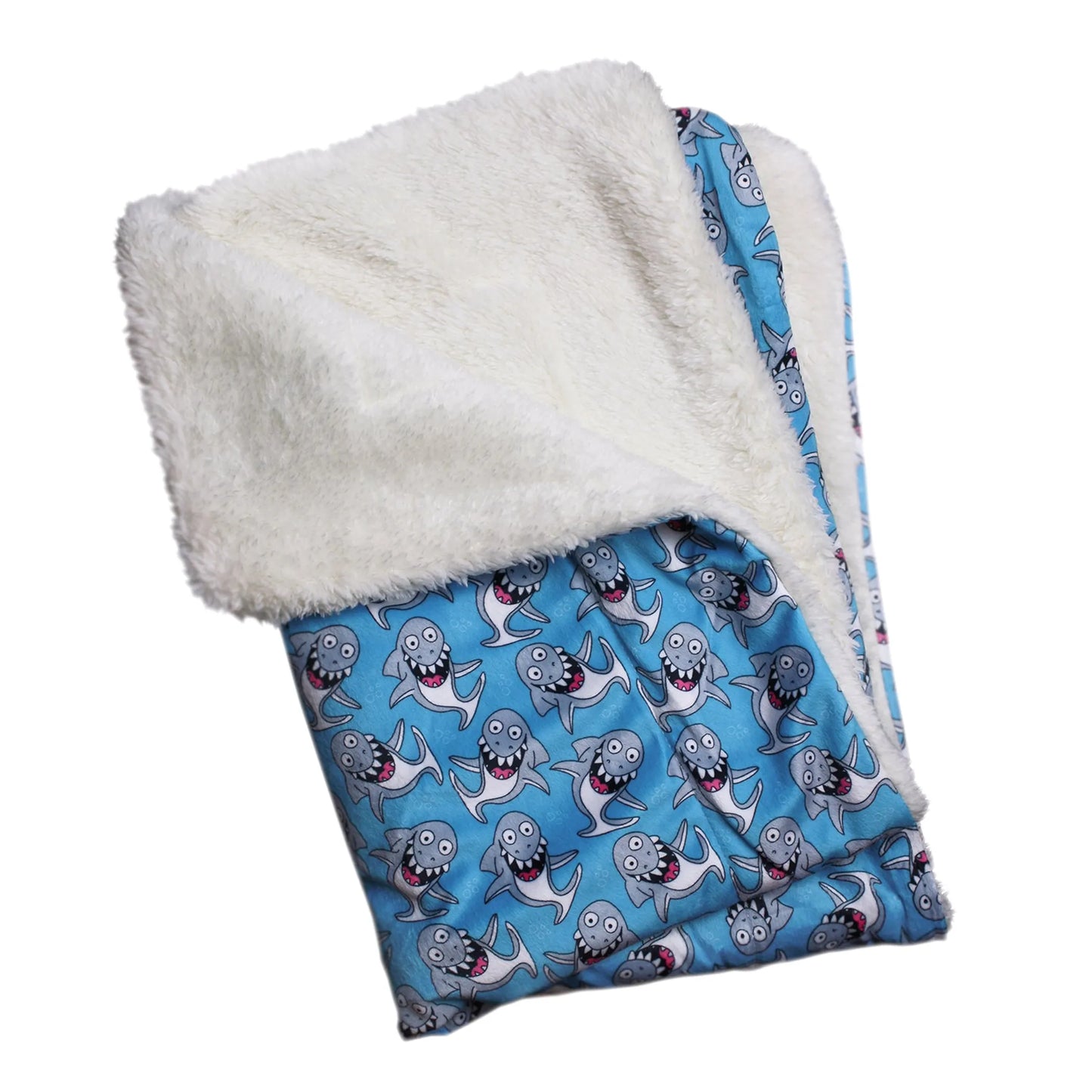 Ultra Soft Minky/Plush Silly Sharks Blanket - Your Pet Connection