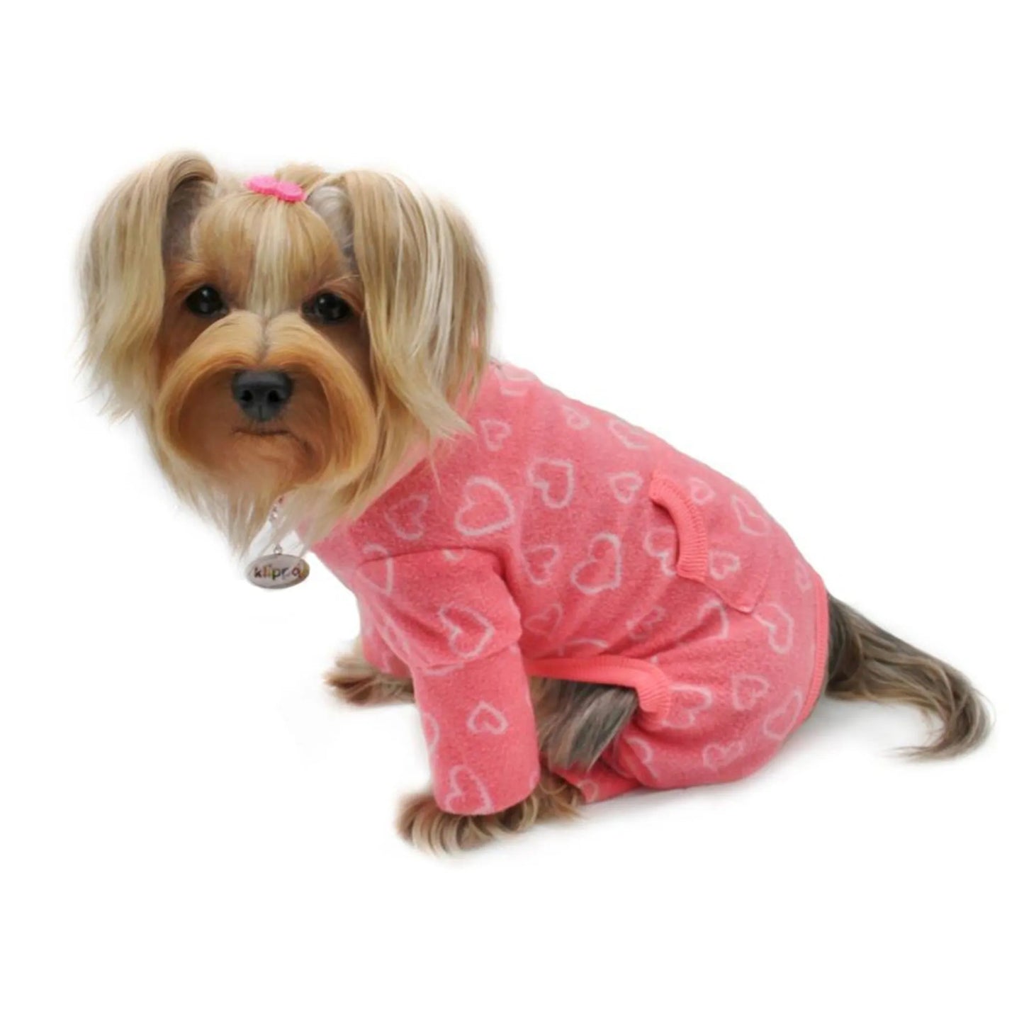Klippo Pet Inc Blush Pink Fleece Pajamas Small