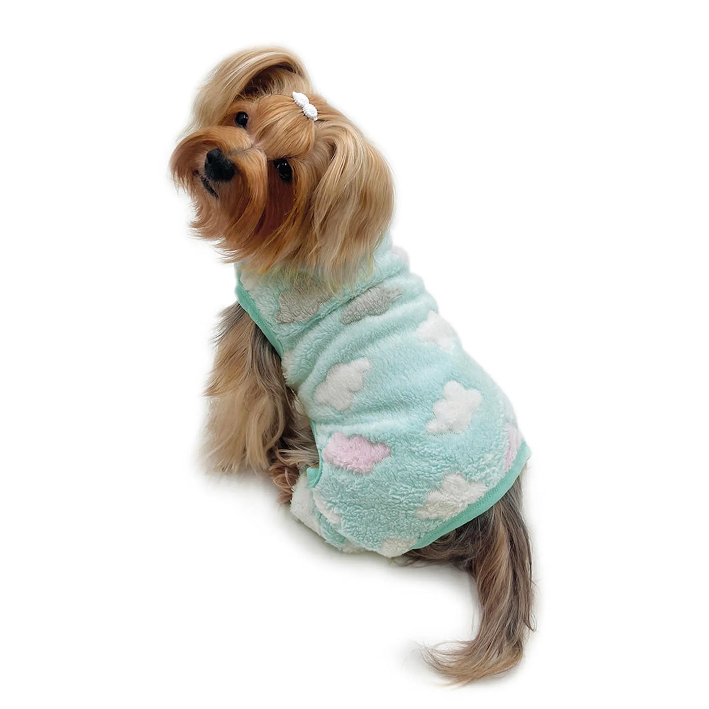 Ultra Plush Fluffy Clouds Front Sleeveless Pajamas - Your Pet Connection