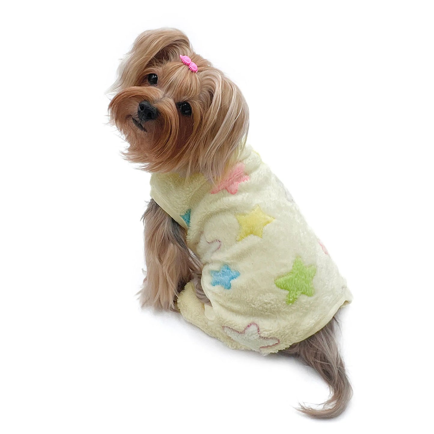 Ultra Plush Colorful Stars Front Sleeveless Pajamas - Your Pet Connection