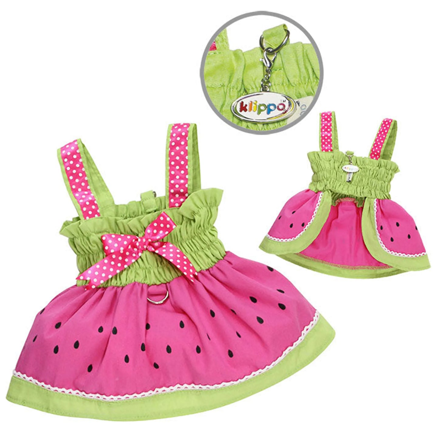 Juicy Watermelon Sundress with Large D-ring - Your Pet Connection