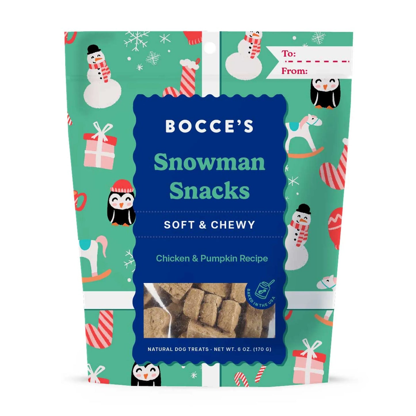 Bocce's Bakery Snowman Snacks Soft & Chewy Dog Treats - Your Pet Connection