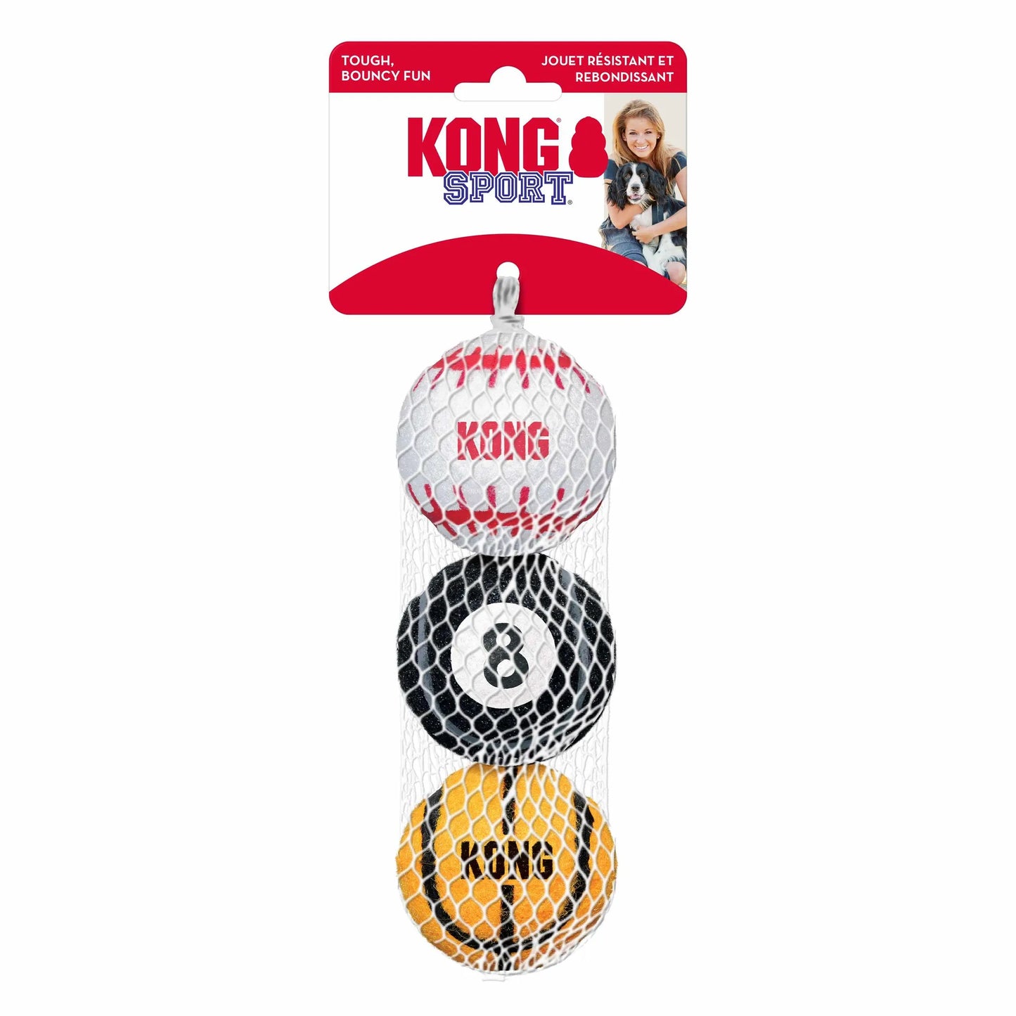 KONG Sport Bouncy Fetch Balls - 3.25 Inch