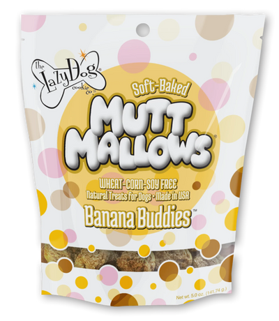 Lazy Dog Mutt Mallows Banana Buddies Dog Treat 5oz - Your Pet Connection