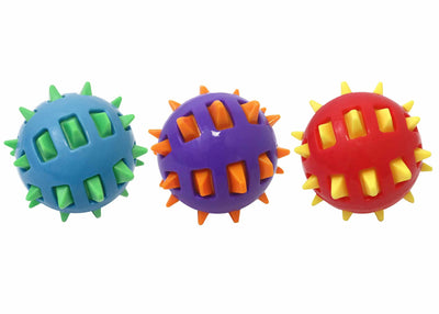 Multipet Spike TPR Ball Dog Chew Toy Assorted Colors 4.5" - Your Pet Connection