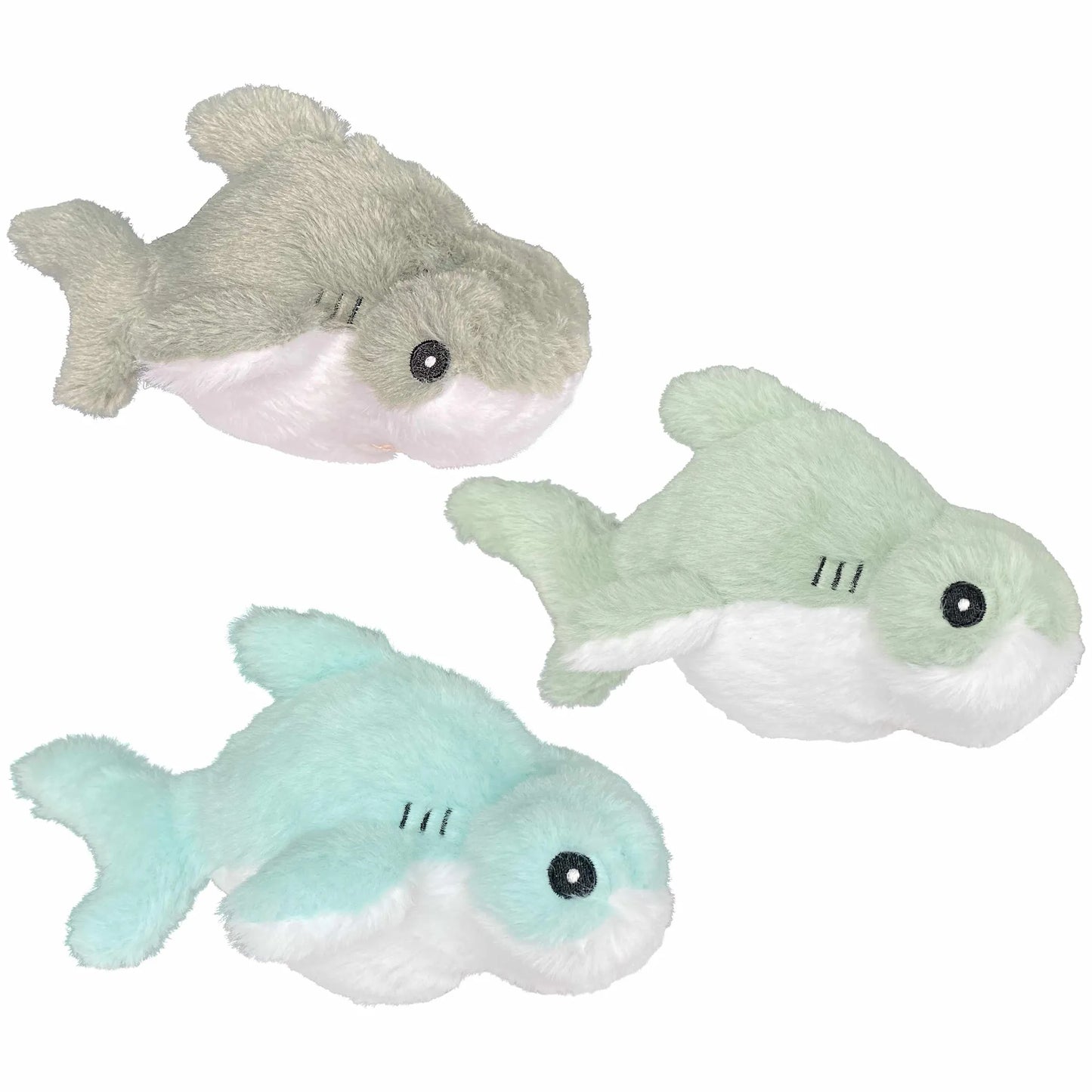 Multipet Margaritaville(R) Fins Up Hammerhead Shark Plush Dog Toy Assorted 8" - Your Pet Connection