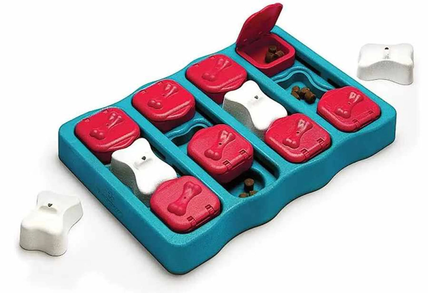 Nina Ottosson Dog Brick Interactive Treat Dog Puzzle Toy Blue Level 2 - Your Pet Connection