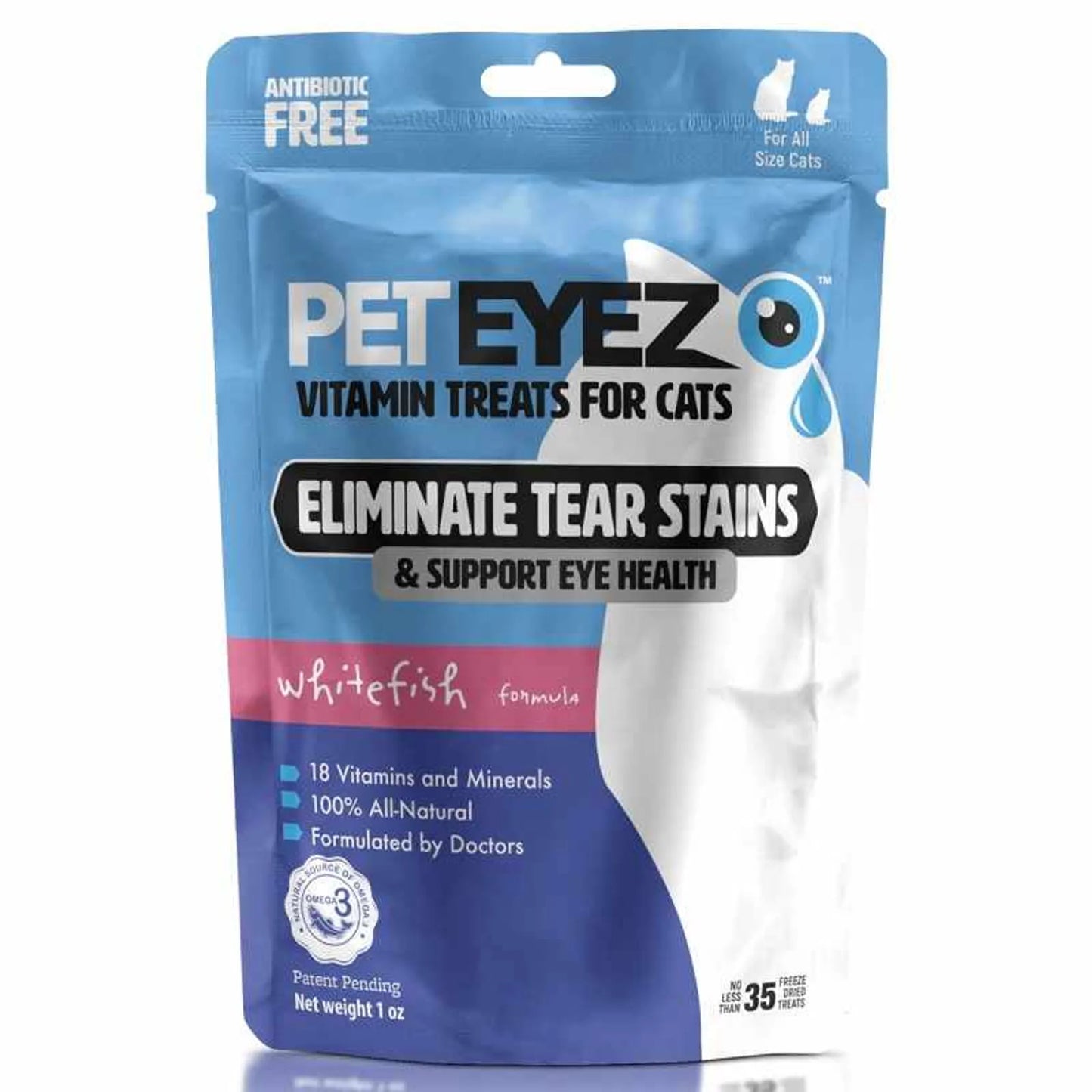 Pet Eyez Vitamin Treats for Cats Whitefish Formula 1oz - Your Pet Connection