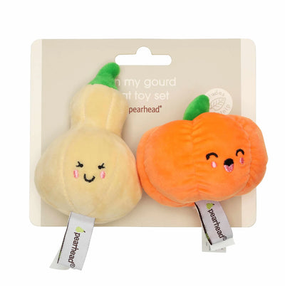 Pearhead Autumn Cat Toy Set with Pumpkin and Gourd