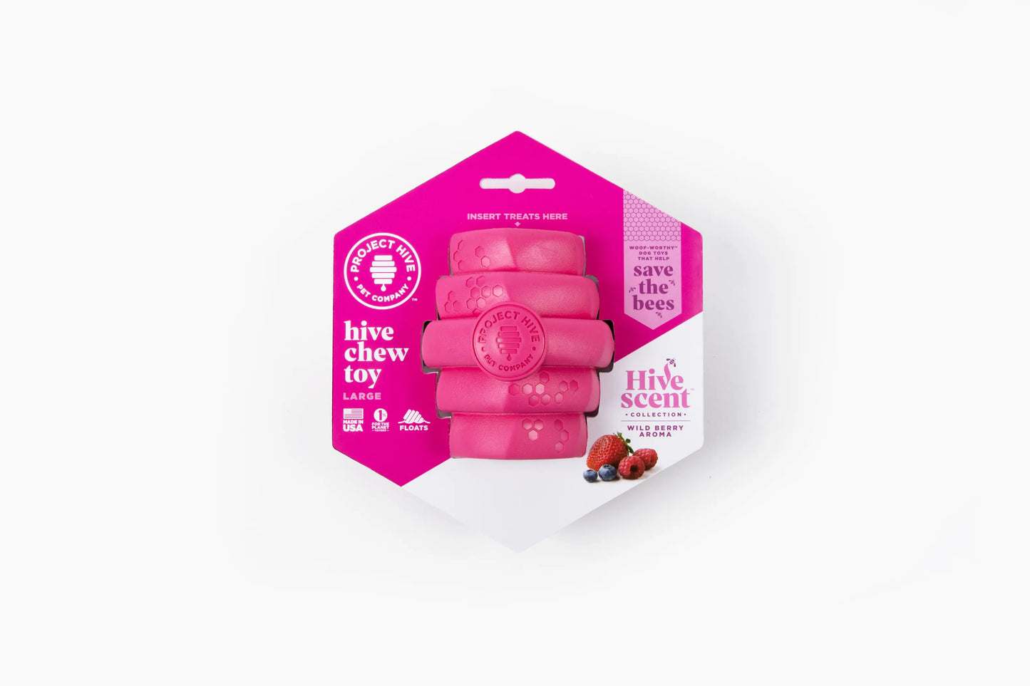 Project Hive Wild Berry Scent Hive Chew Toy