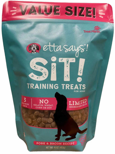 Etta Says! Sit! Dog Training Treats Bacon Recipe Value Bag 16oz - Your Pet Connection