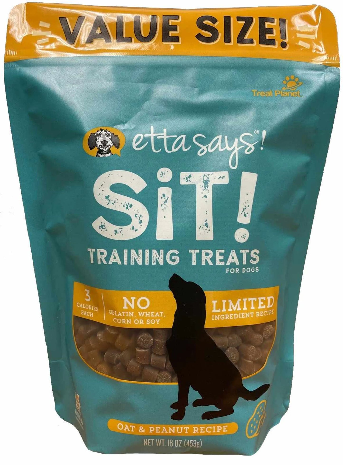 Etta Says! Sit! Dog Training Treats Peanut Butter Recipe Value Bag 16oz - Your Pet Connection