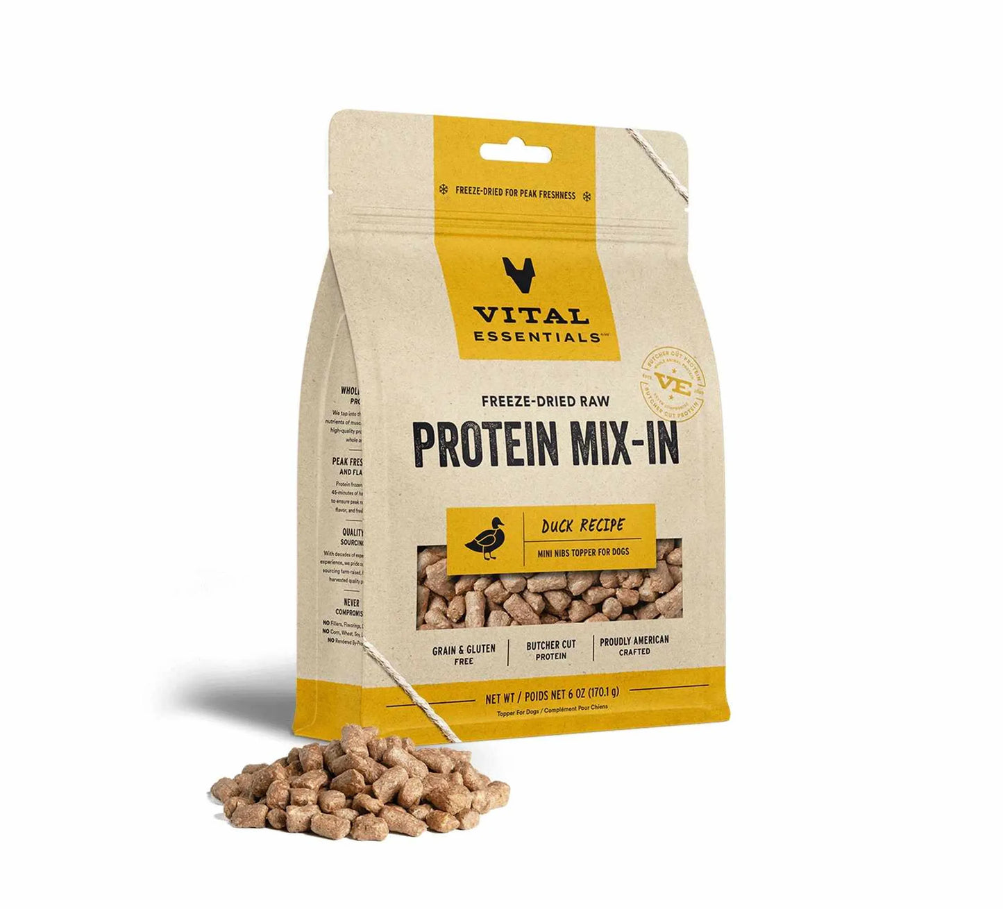 Vital Essentials(R) Freeze-Dried Raw Duck Protein Mix-In Meal Topper for Dogs - Your Pet Connection