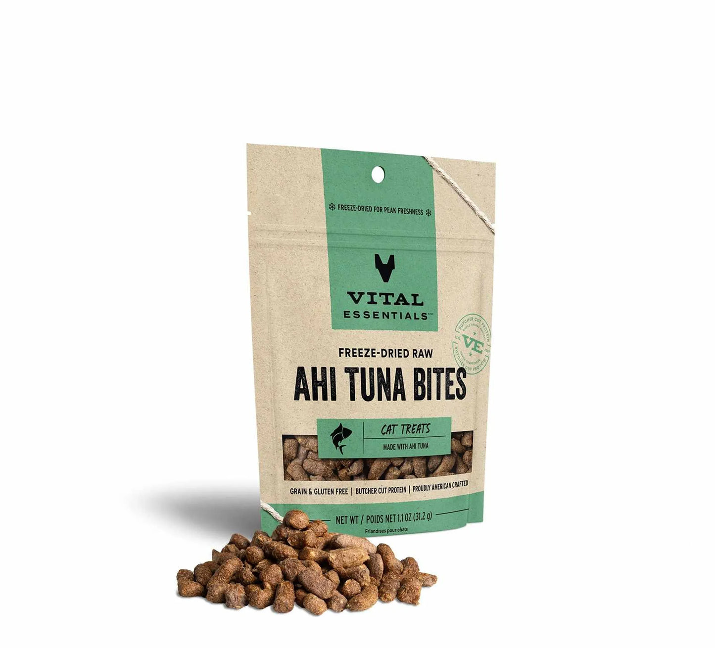 Vital Essentials(R) Freeze-Dried Ahi Tuna Bites Cat Treats, 1.1 oz - Your Pet Connection
