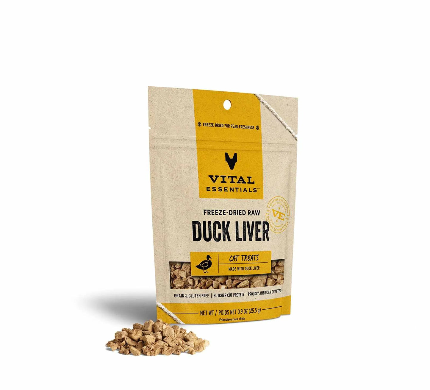 Vital Essentials(R) Freeze-Dried Duck Liver Cat Treats, 0.9 oz - Your Pet Connection