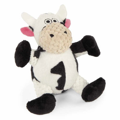 goDog Just For Me Checkers Sitting Cow w/Chew Guard Plush Dog Toy - Your Pet Connection