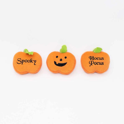 ZippyPaws Halloween Pumpkin Miniz Trio for Small Dogs